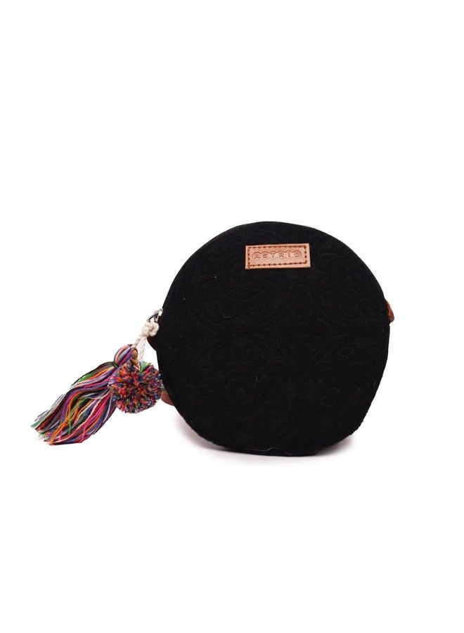 ASTRID Round Textured Sling Bag For Girls (grey) - Image 1