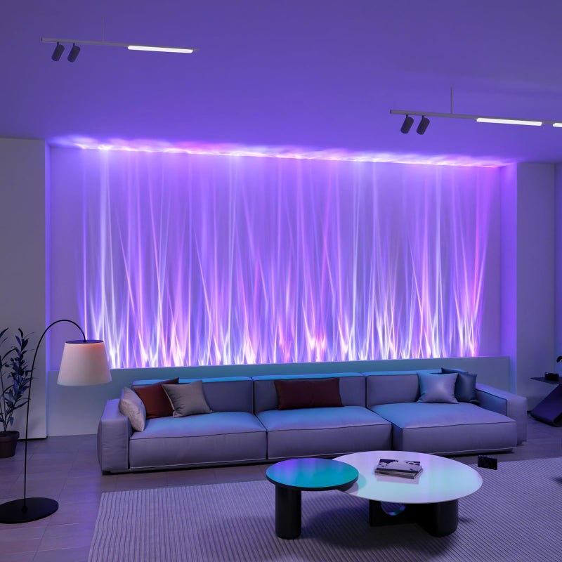 KITVONA شريط ضوء LED RGB لغرفة النوم، إضاءة محيطية للجدار، إضاءة مزاجية لغرفة المعيشة، ديكور غرفة الألعاب، مصباح موجة المحيط، تحكم عن بعد - Image 1