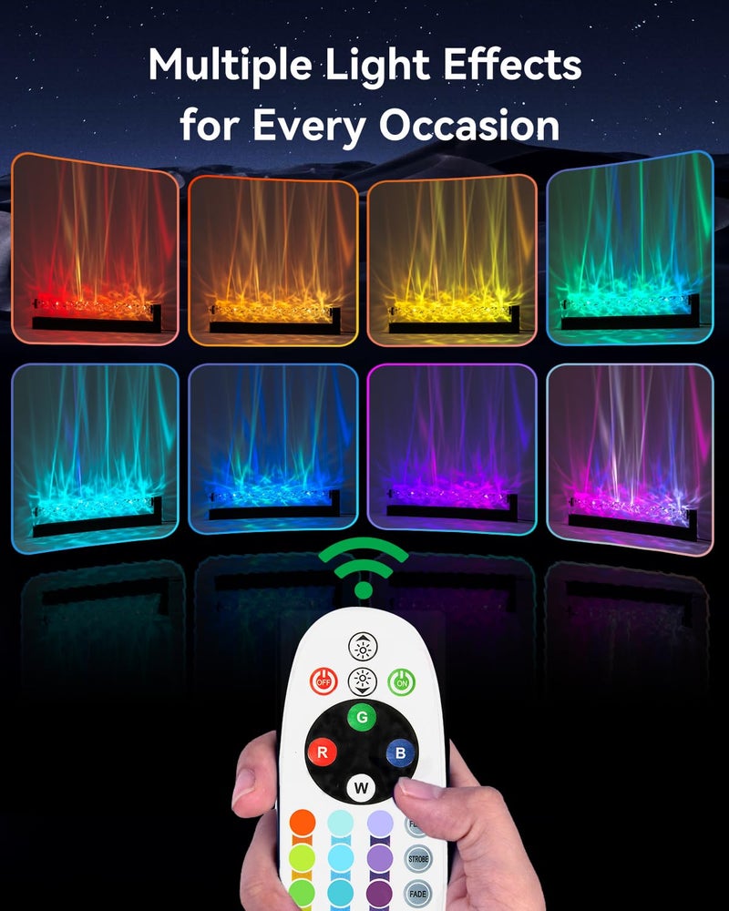 KITVONA شريط ضوء LED RGB لغرفة النوم، إضاءة محيطية للجدار، إضاءة مزاجية لغرفة المعيشة، ديكور غرفة الألعاب، مصباح موجة المحيط، تحكم عن بعد - Image 4