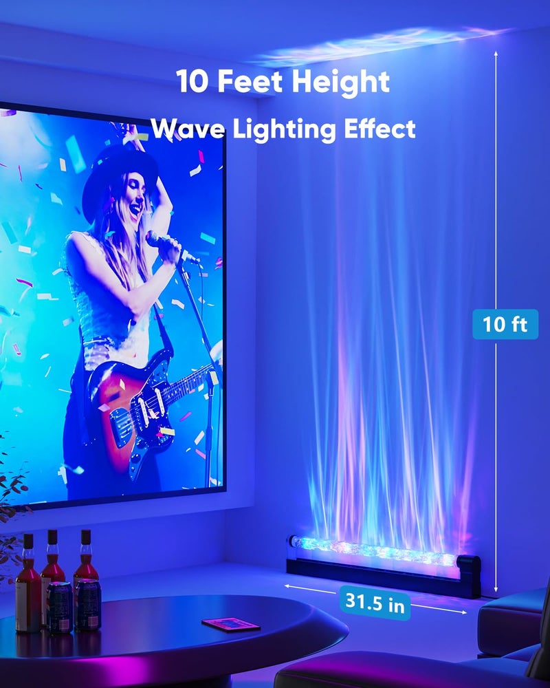 KITVONA شريط ضوء LED RGB لغرفة النوم، إضاءة محيطية للجدار، إضاءة مزاجية لغرفة المعيشة، ديكور غرفة الألعاب، مصباح موجة المحيط، تحكم عن بعد - Image 5