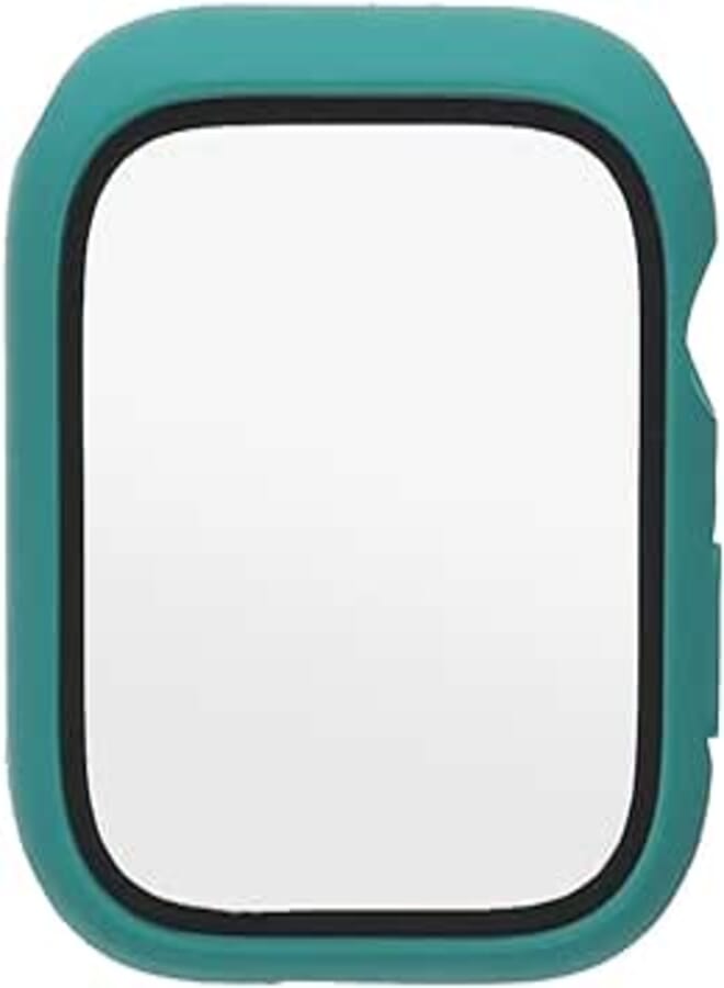 Generic Silicone 360 Degree Protection Smart Watch Case With Black Edges Compatible with Apple Watch 45 MM - Dark Mint Green