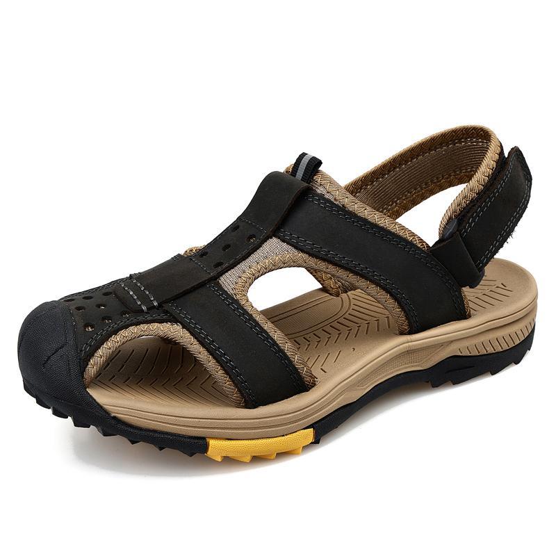 Large Size 46 Baotou Cowhide Sandals Men'S Summer Casual Beach Shoes Outdoor Sports Mountaineering Sandals Tracing Shoes - Image 5