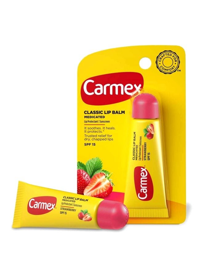 CARMEX Daily Care Moisturizing Lip Balm Strawberry SPF 15 - Image 2
