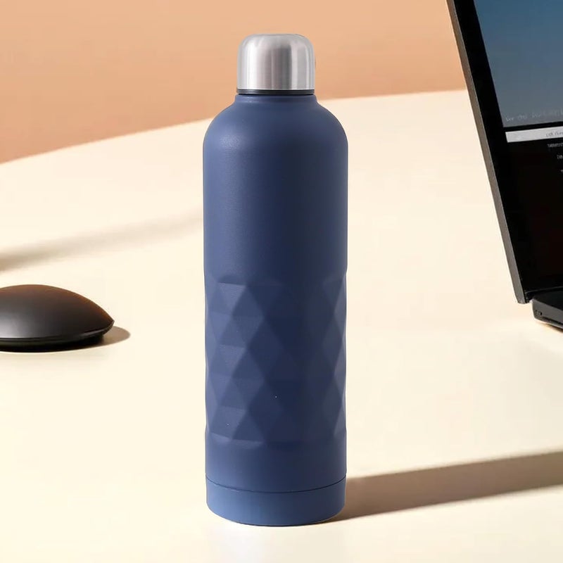 UMAI 750ml Insulated Thermosteel Bottle | Hot and Cold Water Bottle for Office, Gym, School | Leakproof | Vacuum Insulated Water Bottles | Easy Carry Flask for Kids/Adults | (Dark Blue) - Image 1