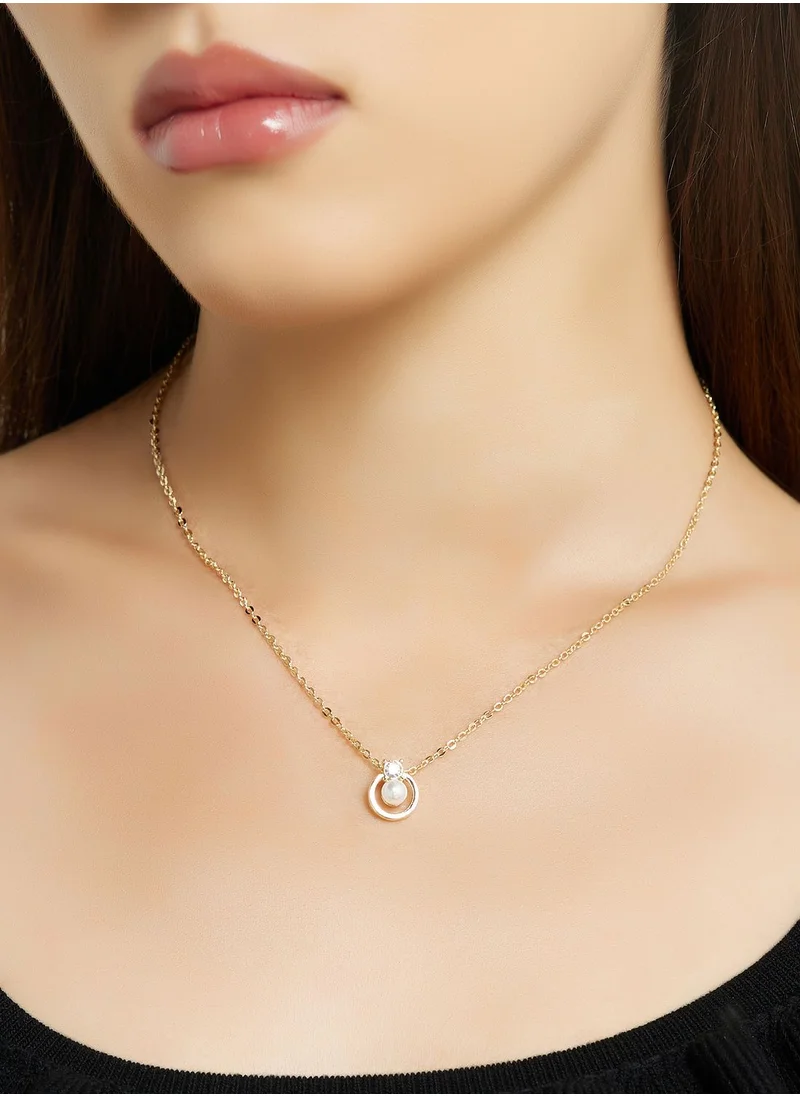 ELLA Pearl Pendant Necklace & Earrings Set
