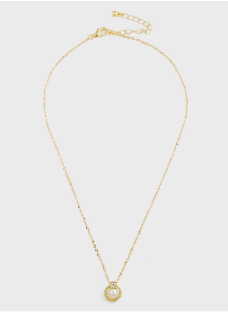 ELLA Pearl Pendant Necklace & Earrings Set