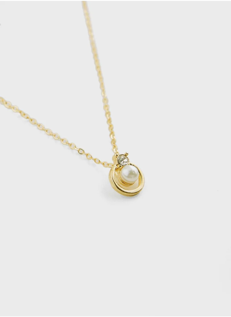 ELLA Pearl Pendant Necklace & Earrings Set