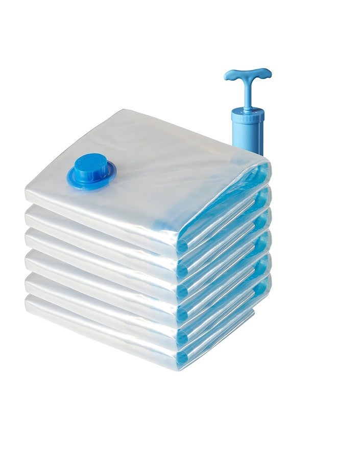 Hebrew Vacuum Storage Bags for Travel | Space Saver | Airtight Reusable Ziplock with Hand Pump | Compression Storage Bag | 5-Pack - Image 1