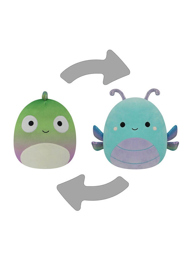 Squishmallows Flip-A-Mallows 5" Reversible Plush Toy Heather The Dragonfly And Denton The Chameleon  - Image 1