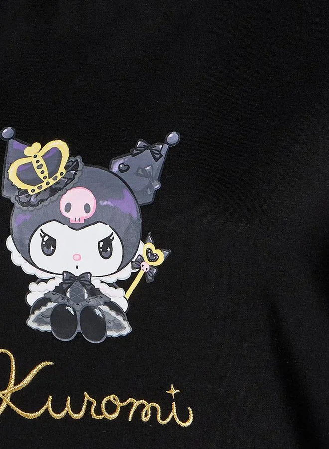 SP Characters Loose Fit T-shirt with Kuromi Print