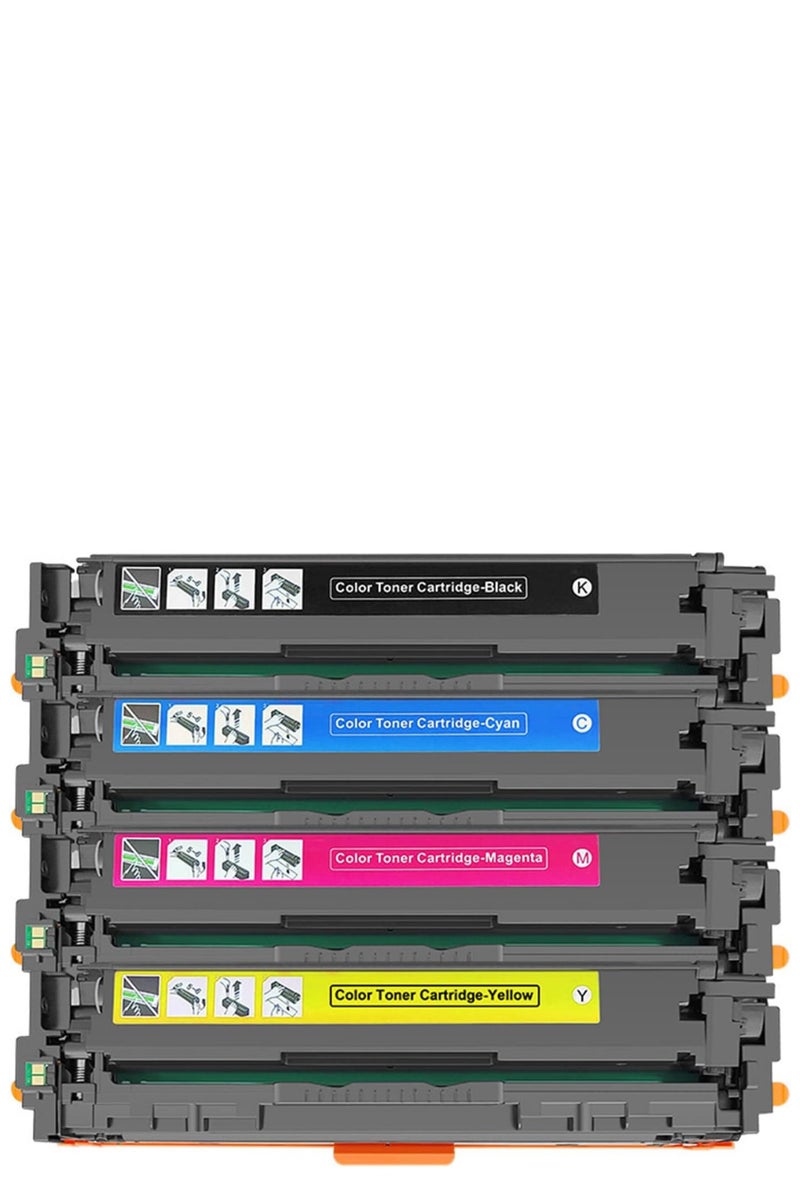 205A 205X / حبر متوافق (مجموعة) CF530A CF531A CF532A CF533A Color LaserJet Pro MFP M181FW HP M181FW MFP M180N M180 Pro MFP M181FW M180N M154a M154nw (أسود، سماوي، أصفر، أرجواني)