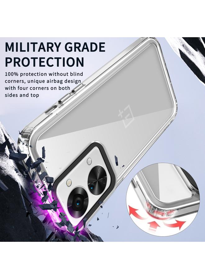 S-TOP Case For OnePlus Nord 2T 5G Transparent Acrylic + TPU Shockproof Phone Case - Image 4