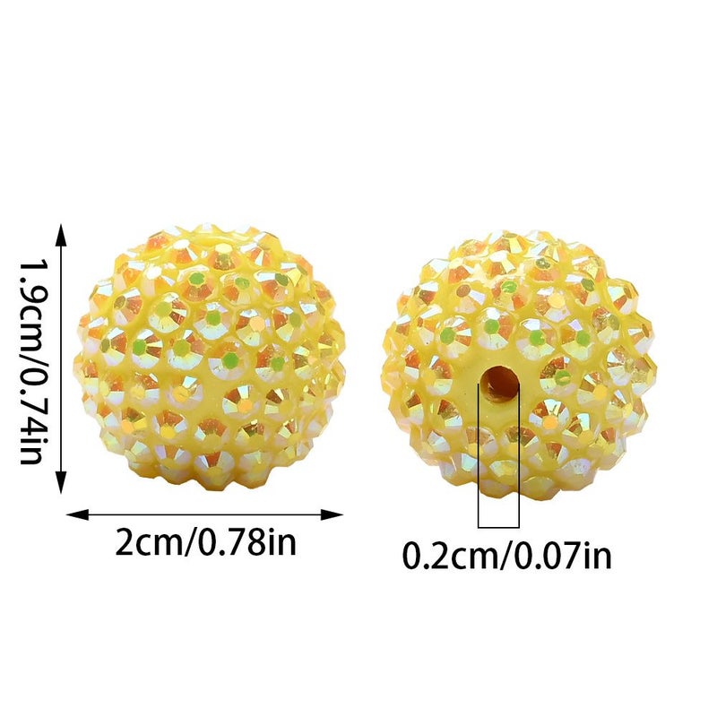 15pcs 19x20mm AB Color Resin Black Mixed Rhinestone Beads for Jewelry Making - Image 4