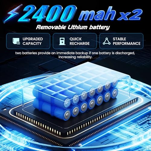 Mxmoonant Electric Fuel Transfer Pump, Cordless Diesel Transfer Pump Battery Powered 13.2GPM Stick Water Transfer with 2 x 2.4Ah Batteries for Diesel, Kerosene, Water - Image 3