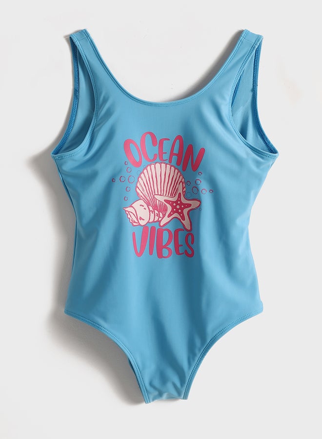 LC WAIKIKI Girls' Printed One Piece Swimsuit - Image 1