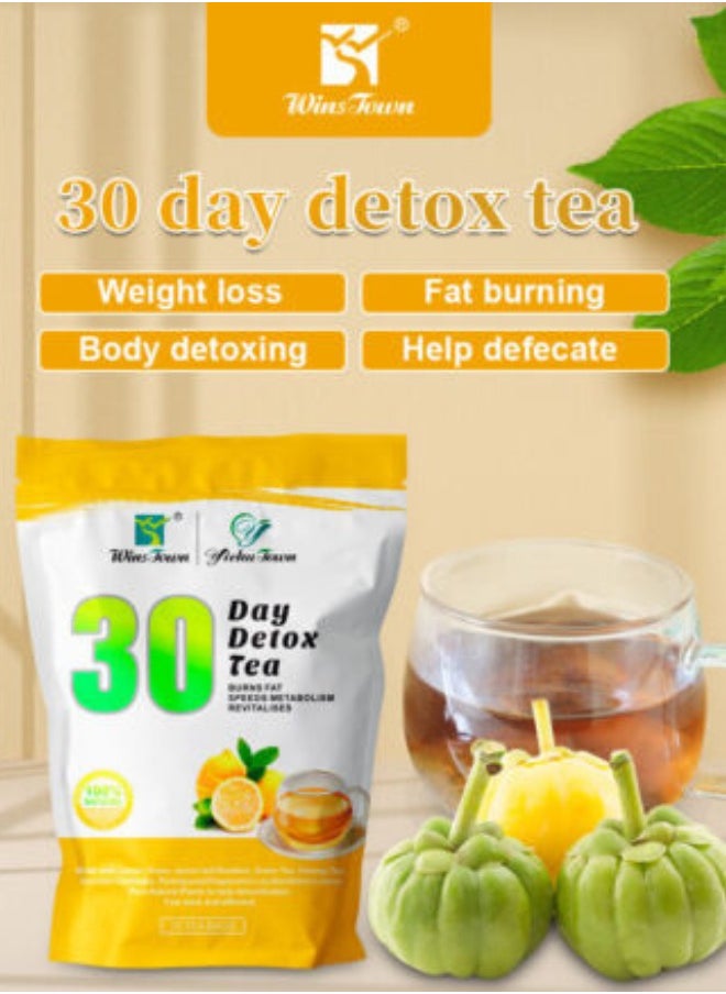 Wins Town - Organic Herbal Detox Tea | Natural Slimming Tea for Weight Loss | Burns Fat & Revitalizes Metabolism | 30 Tea Bags of Powerful Natural Detox Benefits - Image 1