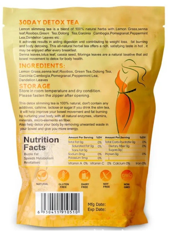 Wins Town - Organic Herbal Detox Tea | Natural Slimming Tea for Weight Loss | Burns Fat & Revitalizes Metabolism | 30 Tea Bags of Powerful Natural Detox Benefits - Image 1