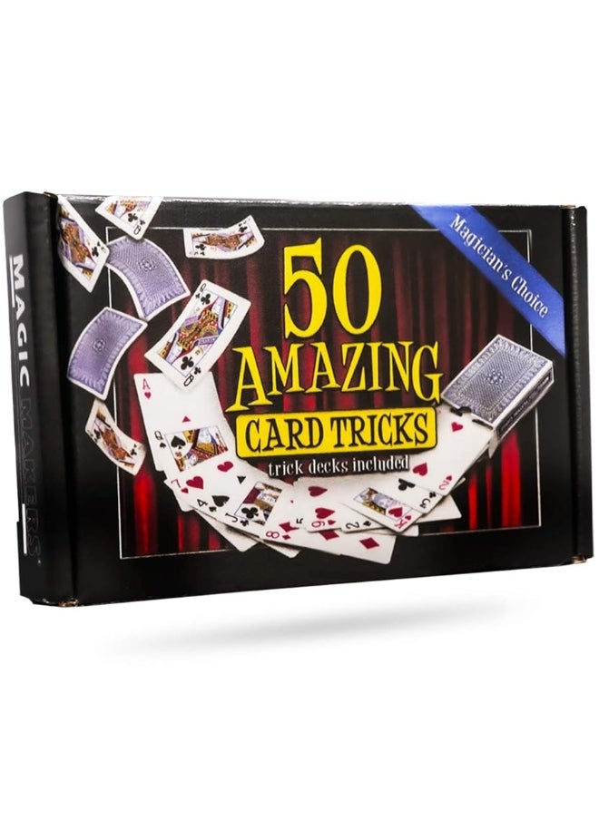 MAGIC MAKERS - Magic Makers 50 Amazing Card Tricks Kit for All Ages with Trick Decks Included - Image 1