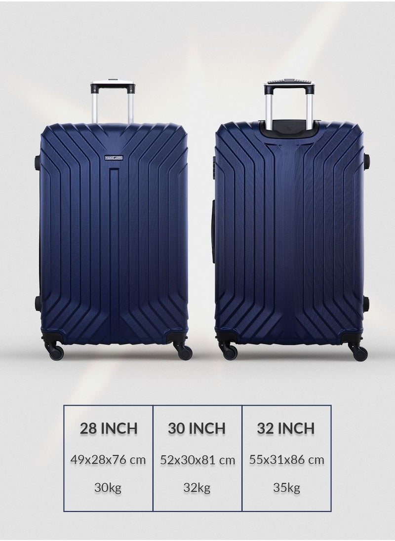 PARAJOHN Lightweight 3-Pieces ABS Hard Side Travel Luggage Trolley Bag Set With Lock For Men/Women/Unisex Navy Blue  - Image 5