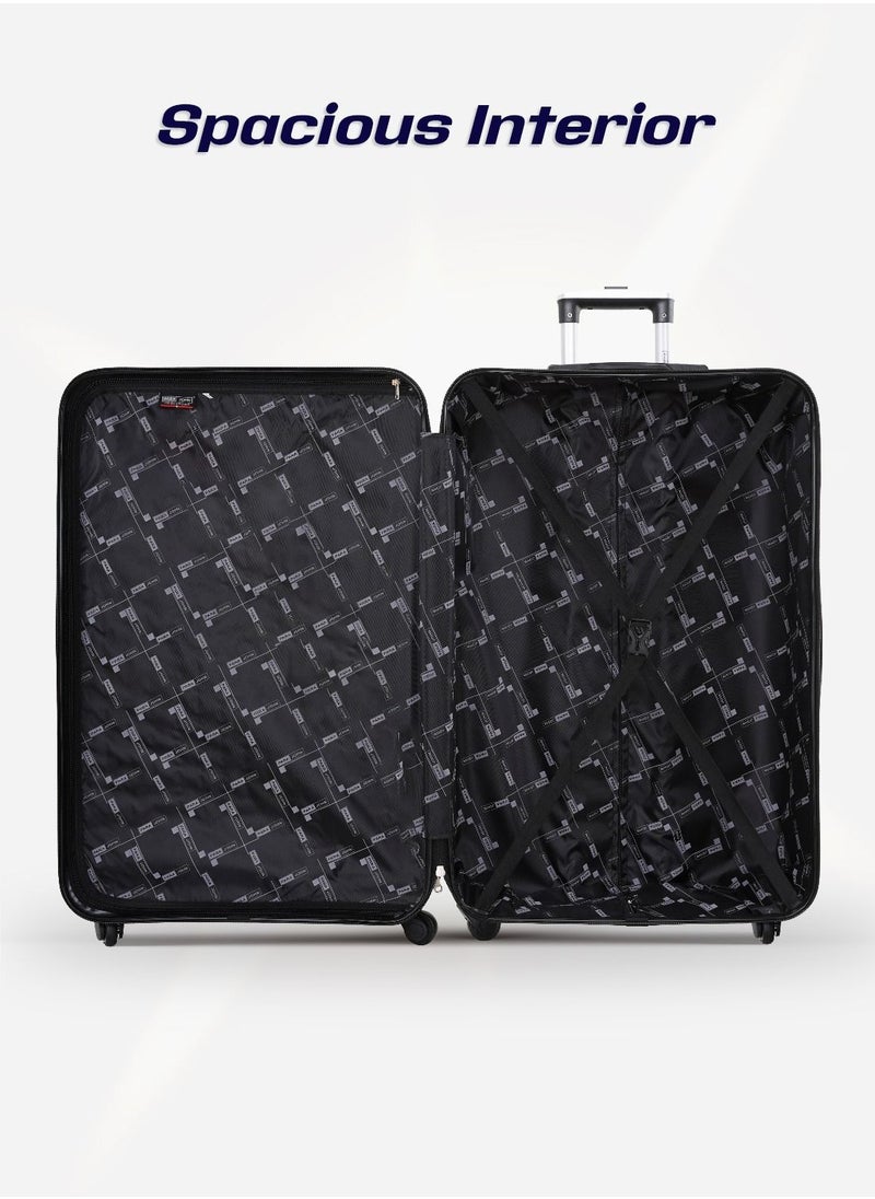 PARAJOHN Lightweight 3-Pieces ABS Hard Side Travel Luggage Trolley Bag Set With Lock For Men/Women/Unisex Navy Blue  - Image 4