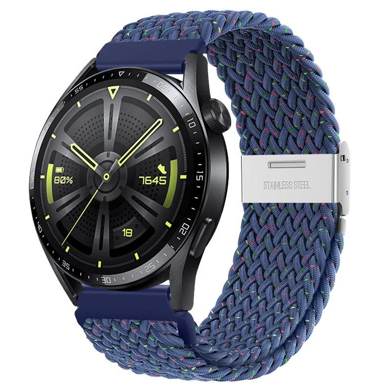 Bluejw Nylon Woven 20mm 22mm Replacement Watch Strap for Samsung Galaxy Watch 7 GT3 and Huawei GT4 – Durable Smartwatch Wrist Band - Image 1