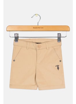 Toddlers Boy Embroidered Chino Short, Beige