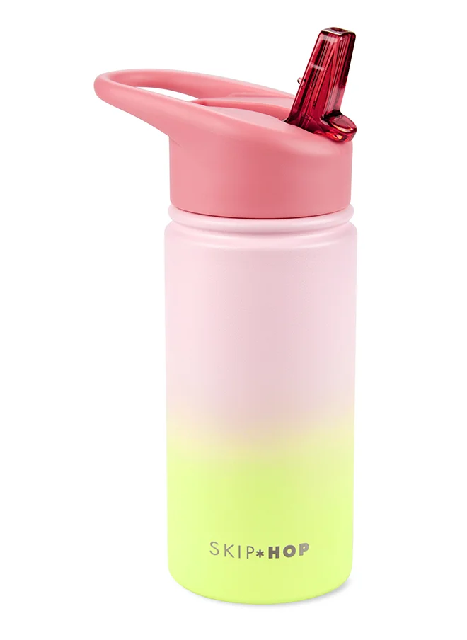 سكيب هوب Wander Stainless Steel Straw Bottle - Vibrant Wildflower Design for Kids, Insulated for Long-Lasting Freshness