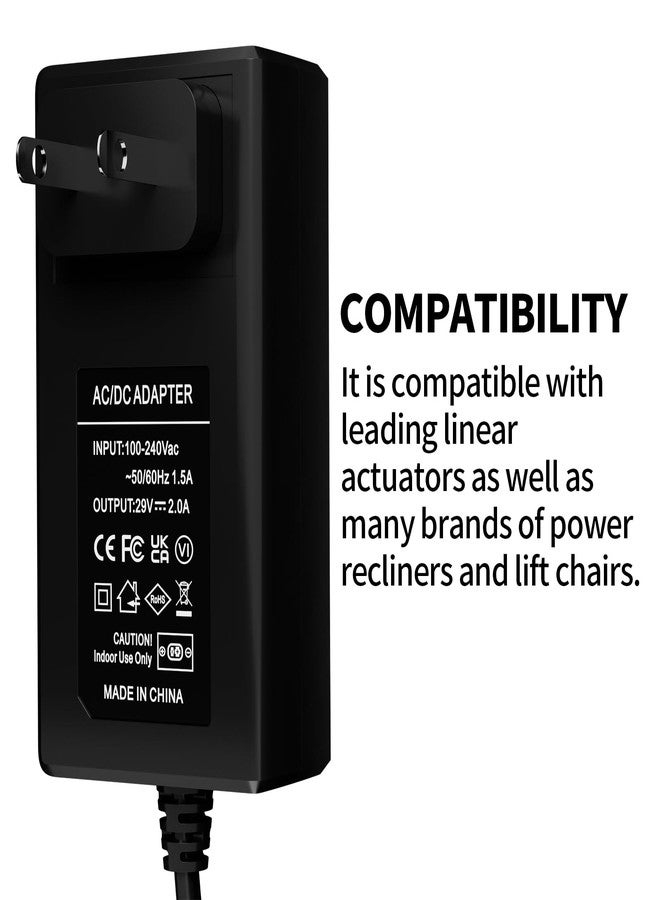 nvmw 29V 2A Power Supply Cord for Recliner and Lift Chair, AC/DC Switching Adapter for Power Recliners, Limoss Okin and Adjustable Bed - Image 4