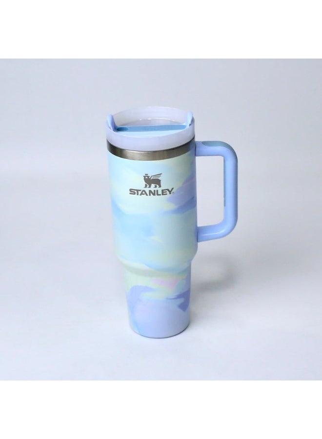 Stanley Sky Marble Stanley 1.18L (40oz) Stainless Steel Tumbler – Vacuum Insulated Travel Mug with Leak-Resistant FlowState™ Lid, Reusable Straw & Easy-Carry Handle, BPA-Free, Dishwasher Safe, Marble Finish, Ideal for Cold & Hot Beverages, Daily Hydration, Office & Gym - Image 2