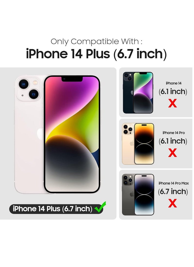 Raxoom iPhone 14 Plus Case, [5 in 1 with 2 Pack Screen Protector + 2 Pack Camera Lens Protector, Liquid Silicone [Full Body] Protection Shockproof [Drop Protection] 6.7 Inch (Navy) - Image 3