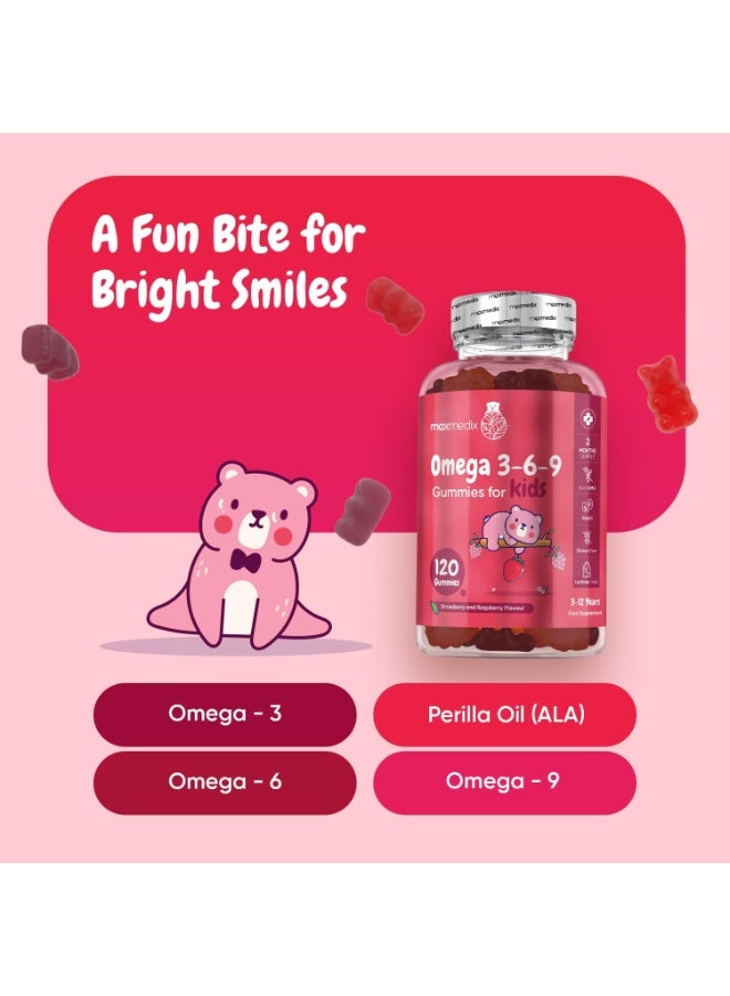 maxmedix Omega 3 6 9 Gummies for Kids - 2 Months Supply - 120 Vegan Gummies - Tasty Alternative to Fish Oil or COD Liver Oil for Kids - Rich in EPA, DHA & ALA - Non-GMO & Gluten-Free Omega 3 Kids Gummies - Image 2