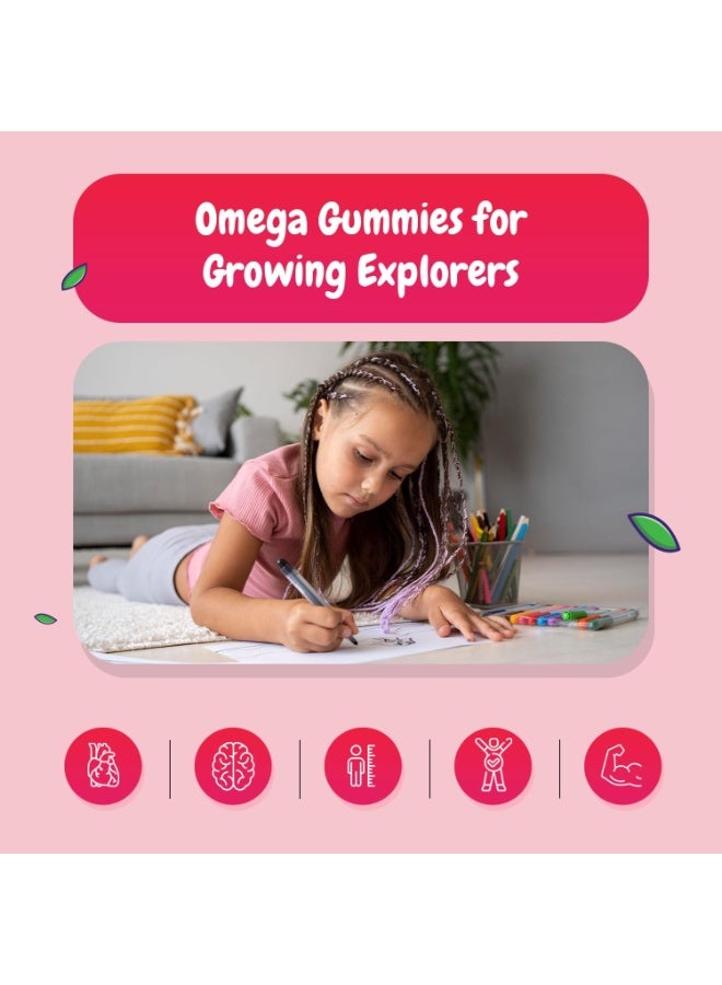 maxmedix Omega 3 6 9 Gummies for Kids - 2 Months Supply - 120 Vegan Gummies - Tasty Alternative to Fish Oil or COD Liver Oil for Kids - Rich in EPA, DHA & ALA - Non-GMO & Gluten-Free Omega 3 Kids Gummies - Image 5