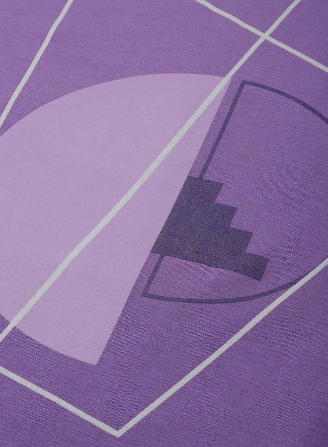 Dillinger Women Purple Oversized Graphic Printed T-Shirt