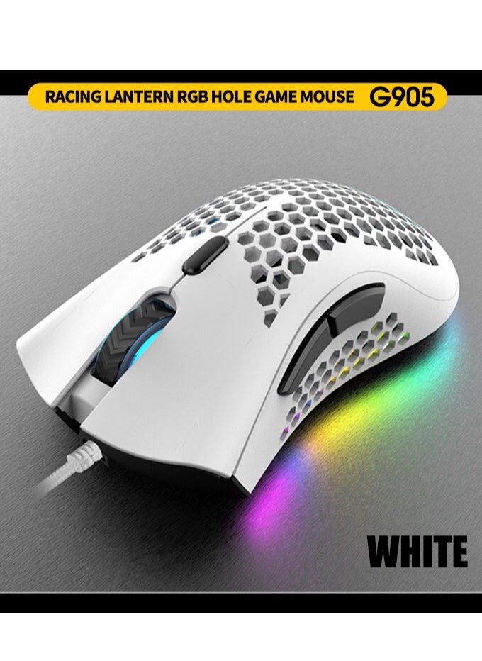 JoyousSto Hollow Lightweight RGB Wired Gaming USB Mouse  - Image 1