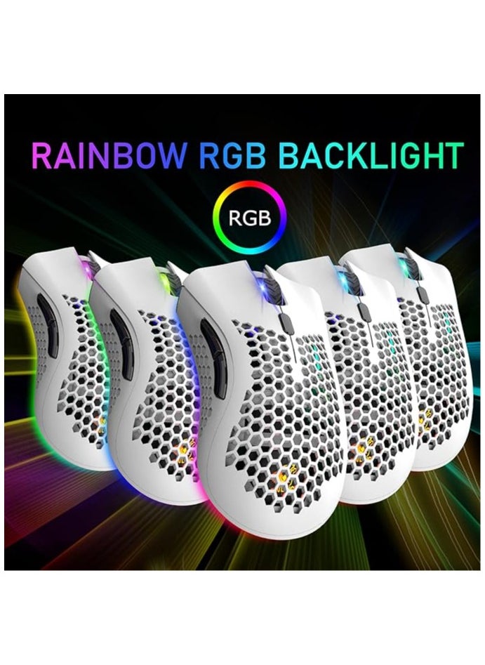JoyousSto Hollow Lightweight RGB Wired Gaming USB Mouse  - Image 4