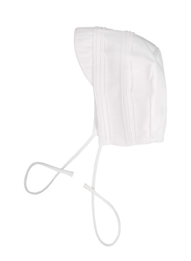 Petit Ami Hand-Embroidered Boy's Christening Longall - Tucks and Feather Stitching, White (White, 9 Month) - Image 5