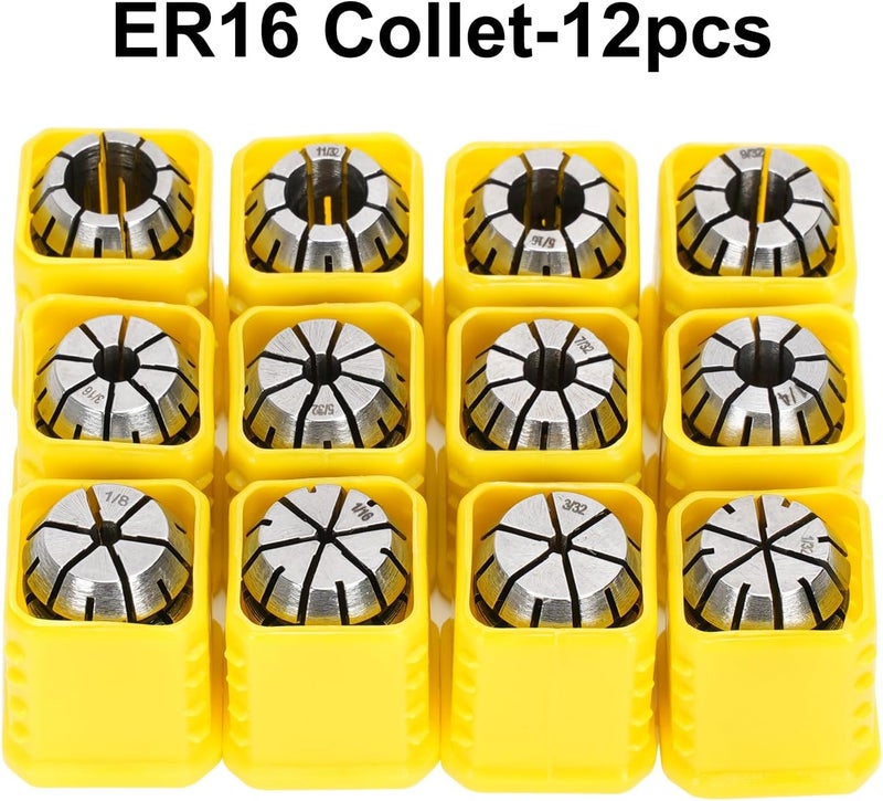 SILIVN 12pcs ER16 Spring Collet Set for CNC Engraving Machine and Milling Lathe Tool Workholding Engraving Collets - Image 5