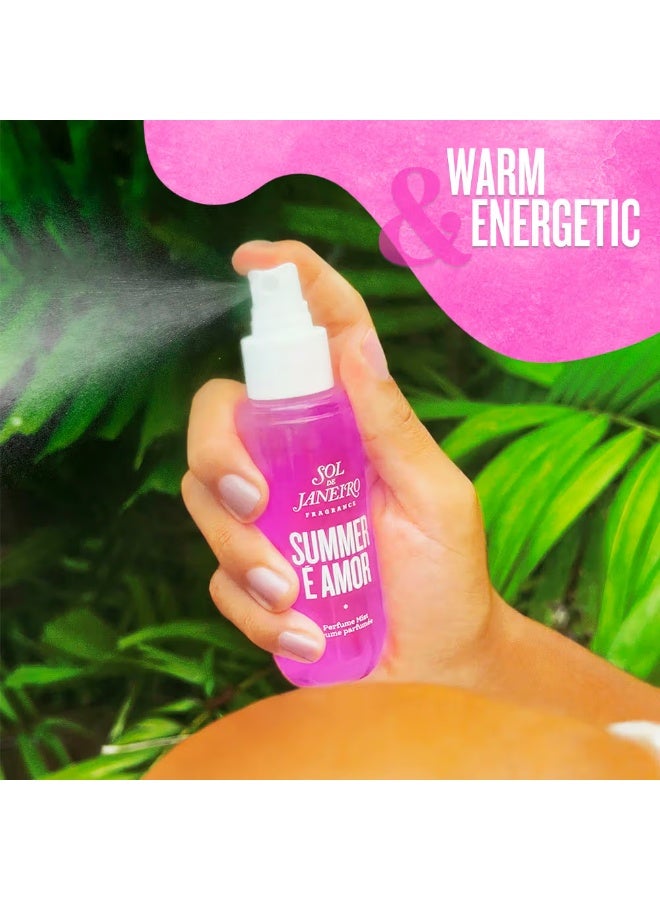 Sol de Janeiro Summer E Amor Perfume Mist – Orange Flower & Creamy Almond, Fruity Floral Gourmand, Body & Hair Fragrance, 90ml - Image 3