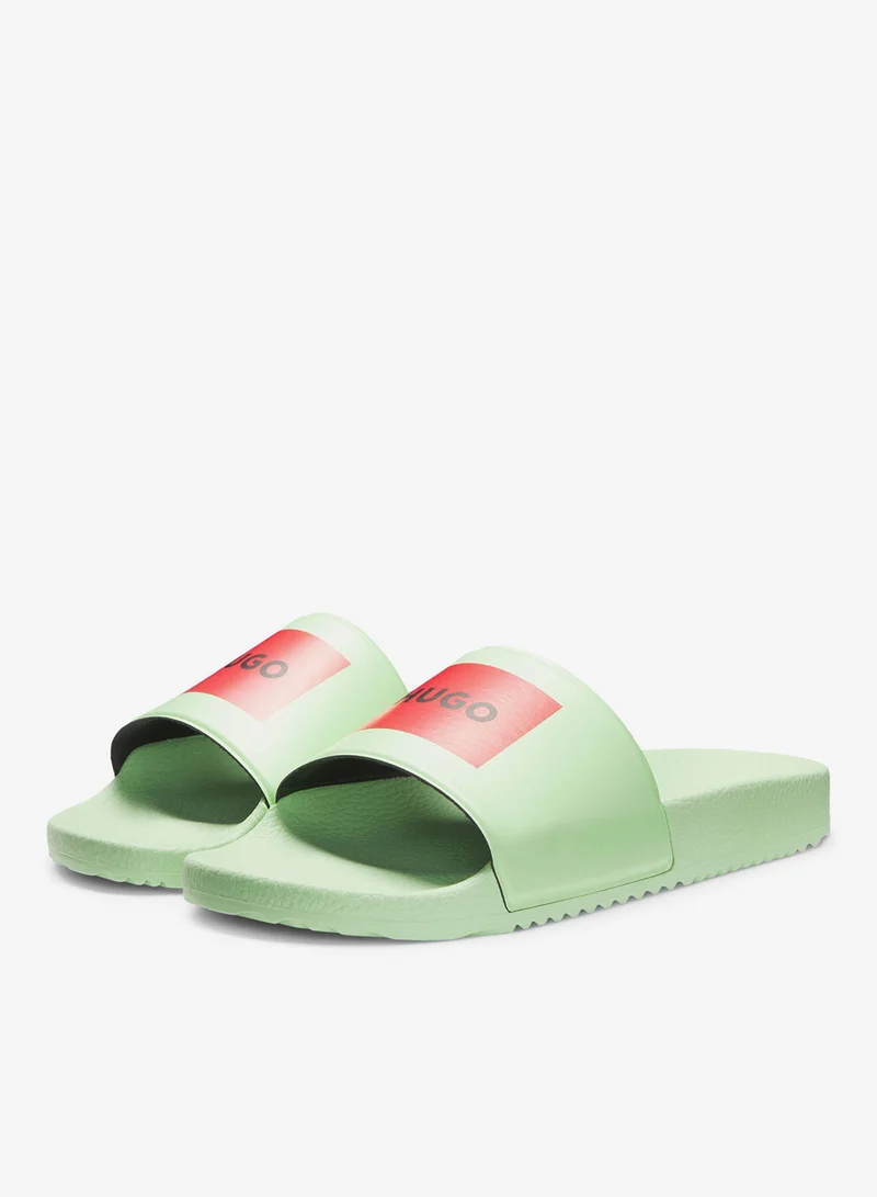 HUGO Slides with logo strap