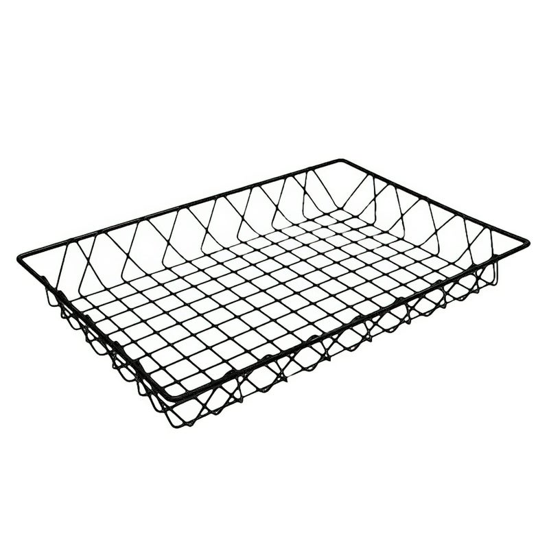 Get G.E.T. WB-953-BK 18" x 12" Rectangular Wire Pastry Basket, Metal