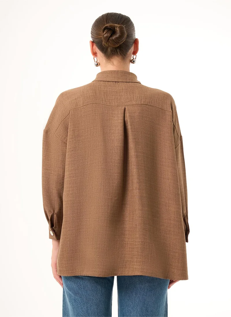 MIZALLE Linen Textured Over Tunic