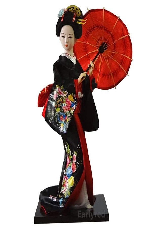 Earlyred 12 Inch Japanese Geisha Kimono Doll 30cm Asian Kimono Doll Collectible Figurine Decoration Gift Red - Image 1