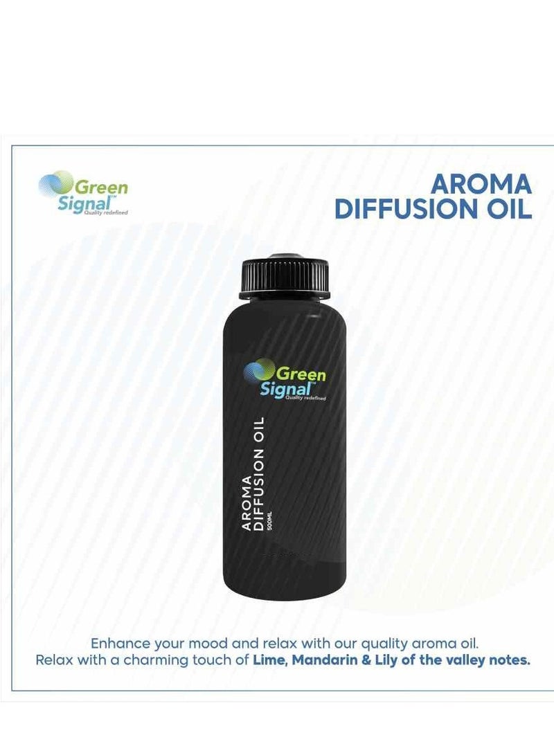 Green Signal Amber Fragrance Oil 500ml for Diffusers & Humidifiers – Long-Lasting & Concentrated Scent for Home and Office - Image 3