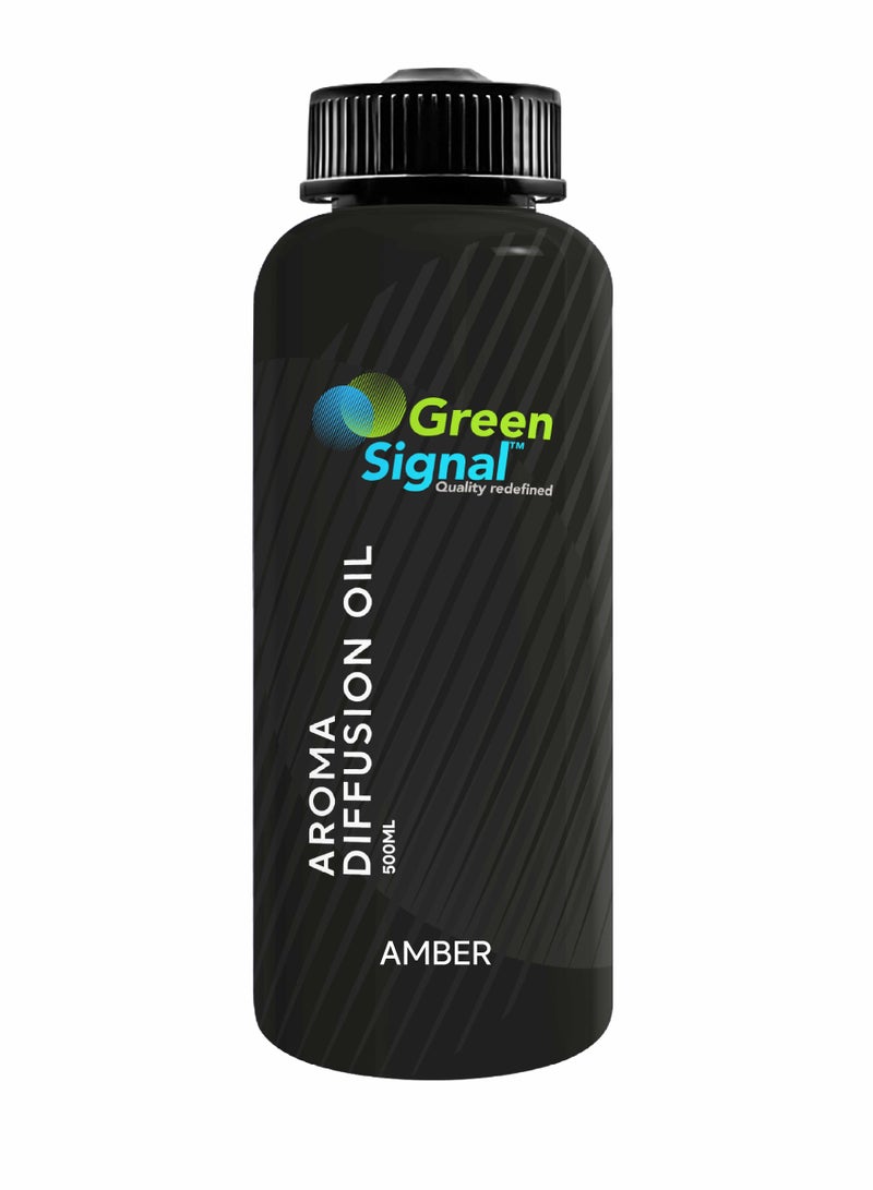 Green Signal Amber Fragrance Oil 500ml for Diffusers & Humidifiers – Long-Lasting & Concentrated Scent for Home and Office - Image 2
