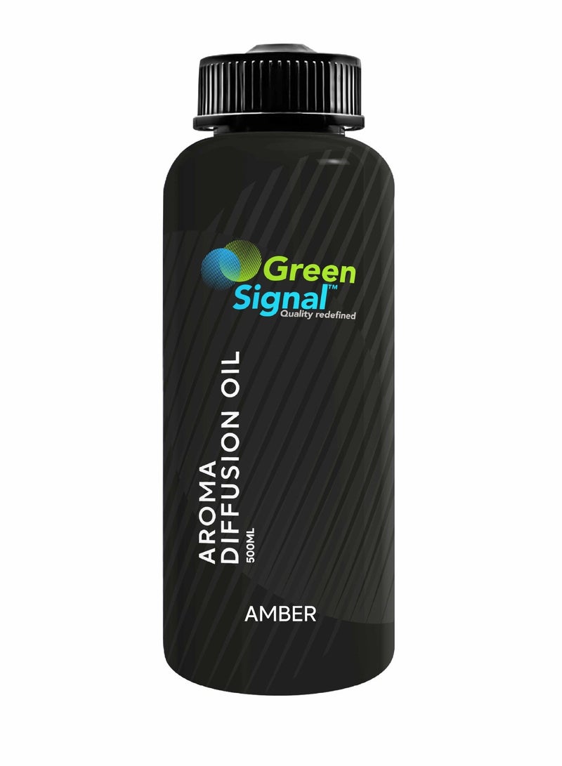 Green Signal Amber Fragrance Oil 500ml for Diffusers & Humidifiers – Long-Lasting & Concentrated Scent for Home and Office - Image 2