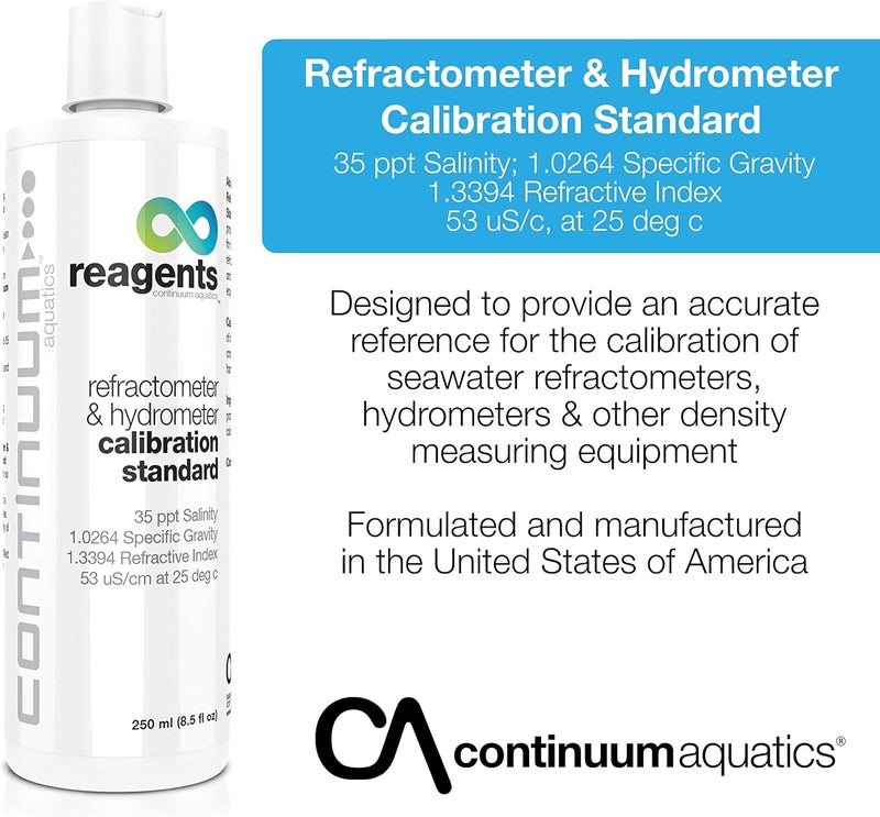 معايرة مقياس الانكسار ومقياس الكثافة من Continuum Reagents – مرجع مياه البحر لمعايرة أجهزة قياس الكثافة