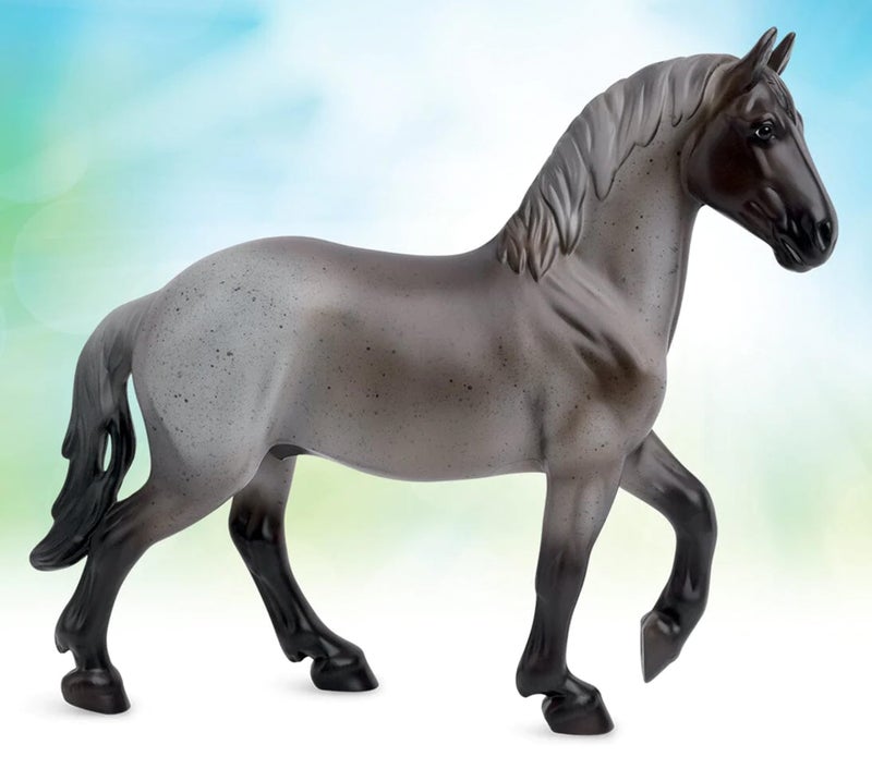 Breyer Horses Freedom Series Blue Roan Brabant | Horse Toy | 9.75" x 7" | 1:12 Scale | Model #1052 - Image 5