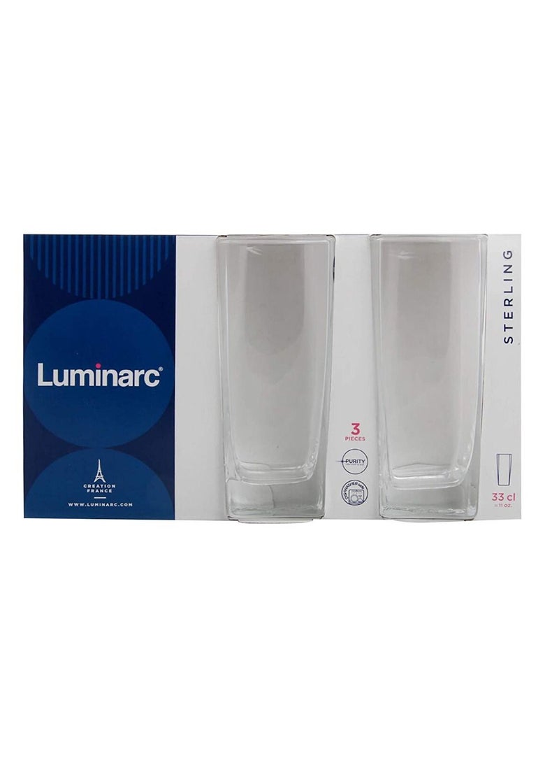 Luminarc 3-Piece Glass Tumbler Clear - Image 1
