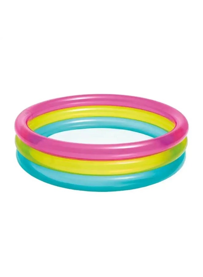 Intex Rainbow Baby Pool, Size 86 X 25cm- MultiColour - Image 3