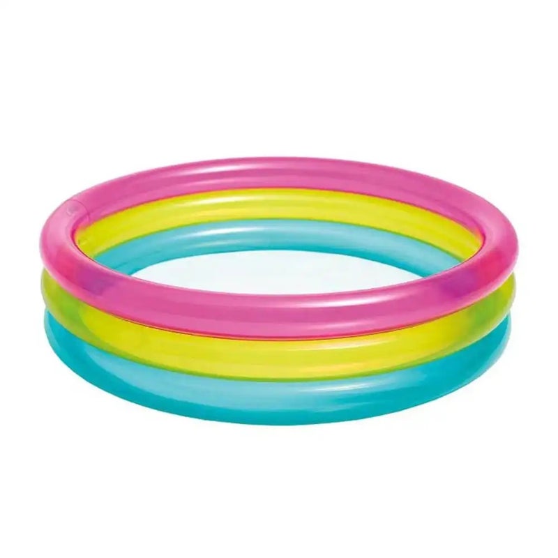 Intex Rainbow Baby Pool, Size 86 X 25cm- MultiColour - Image 1